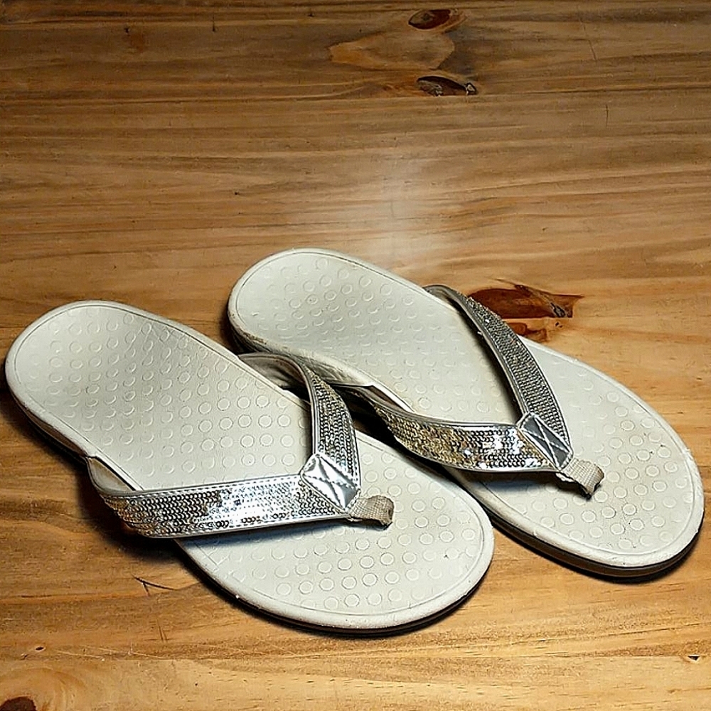 Vionic Tide Sequined Toe Post Flip Flops - image 2